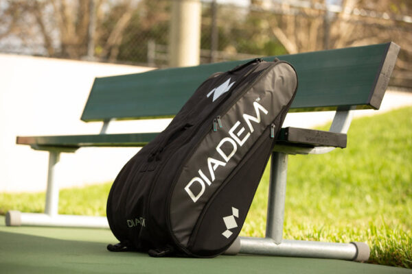 Diadem Tour 12 Pack Nova Racket Bag (Black/Chrome) - Image 4