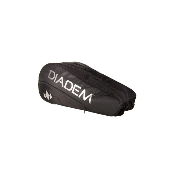 Diadem Tour 9 Pack Nova Racket Bag (Black/Chrome) - Image 2